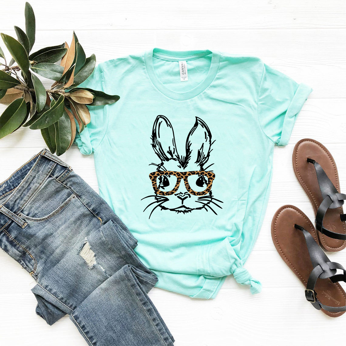 A comfortable unisex Easter Rabbit Shirt in vibrant colors featuring a playful rabbit design, perfect for spring celebrations.