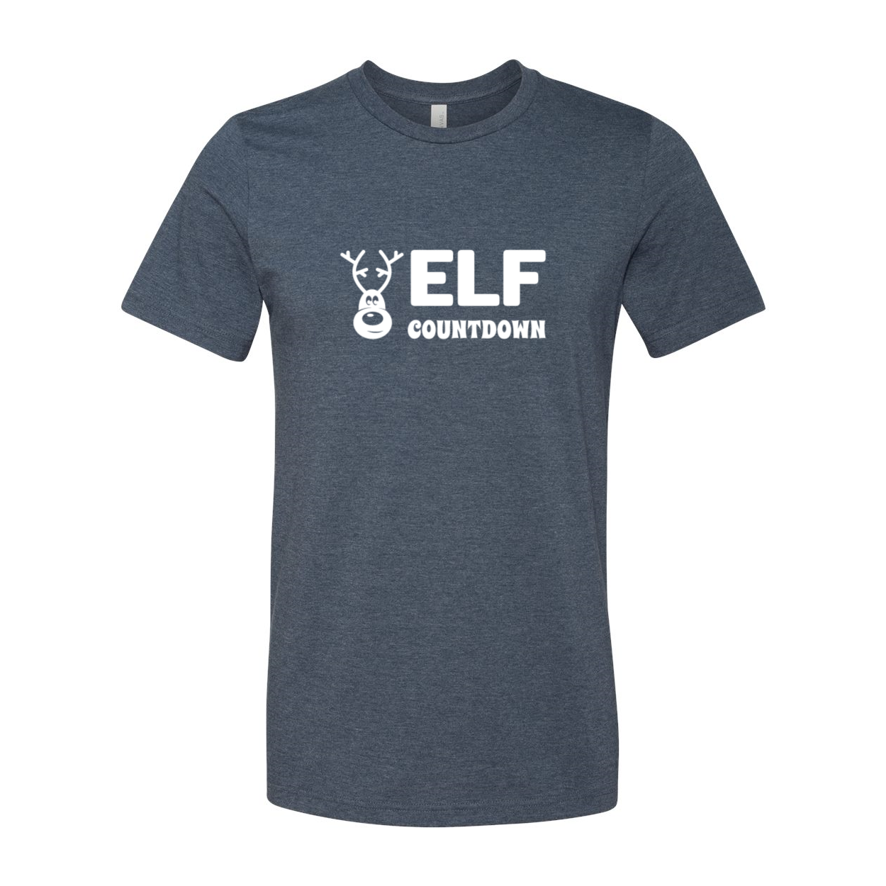 A festive Elf Countdown Shirt in various colors, showcasing its comfortable fit and high-quality print.