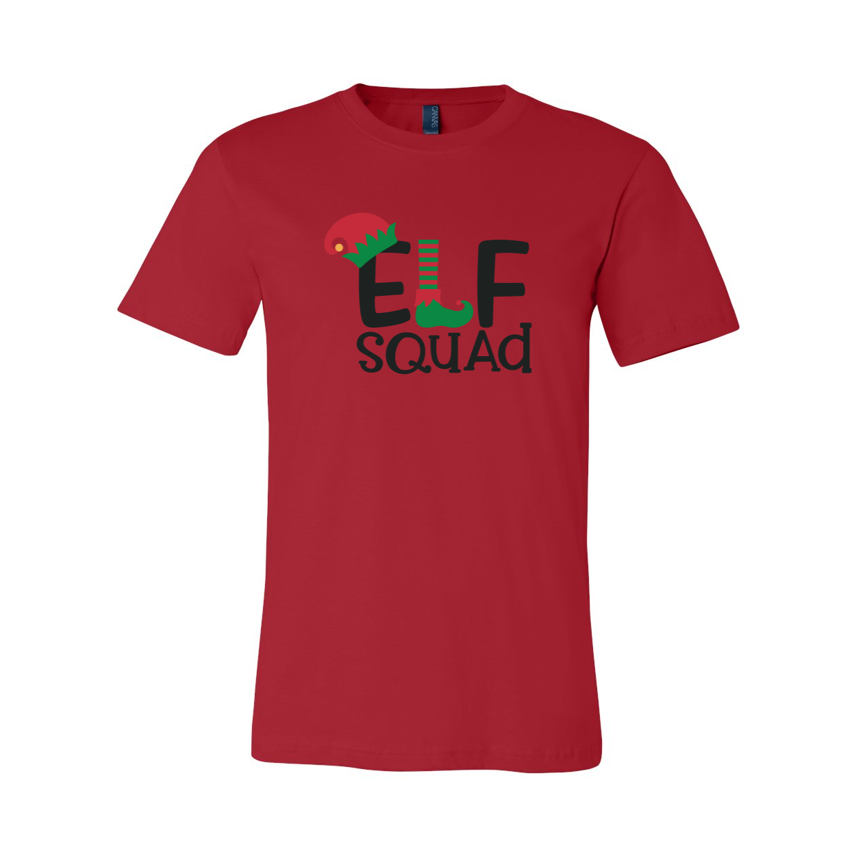 A stylish unisex Elf Squad Shirt made from soft ring spun cotton, available in various colors and sizes.