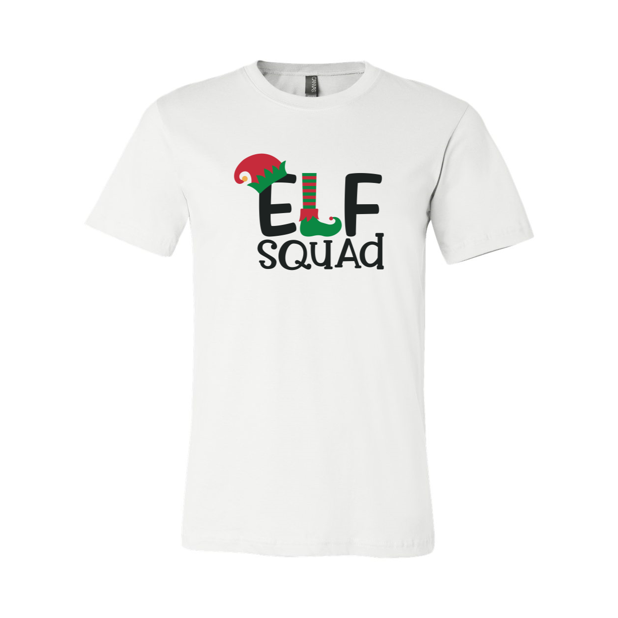 A stylish unisex Elf Squad Shirt made from soft ring spun cotton, available in various colors and sizes.