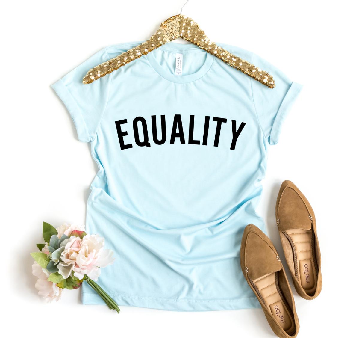 Equality T-shirt made of premium ring spun cotton with a soft feel and high-quality flex print design.