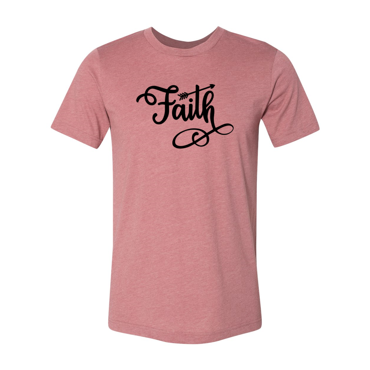 Faith Unisex T-shirt in various colors, showcasing its soft fabric and stylish design.