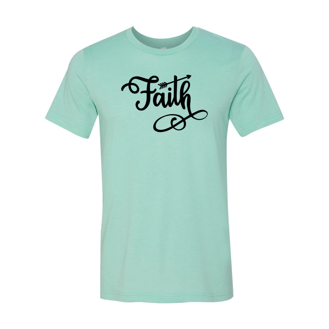 Faith Unisex T-shirt in various colors, showcasing its soft fabric and stylish design.