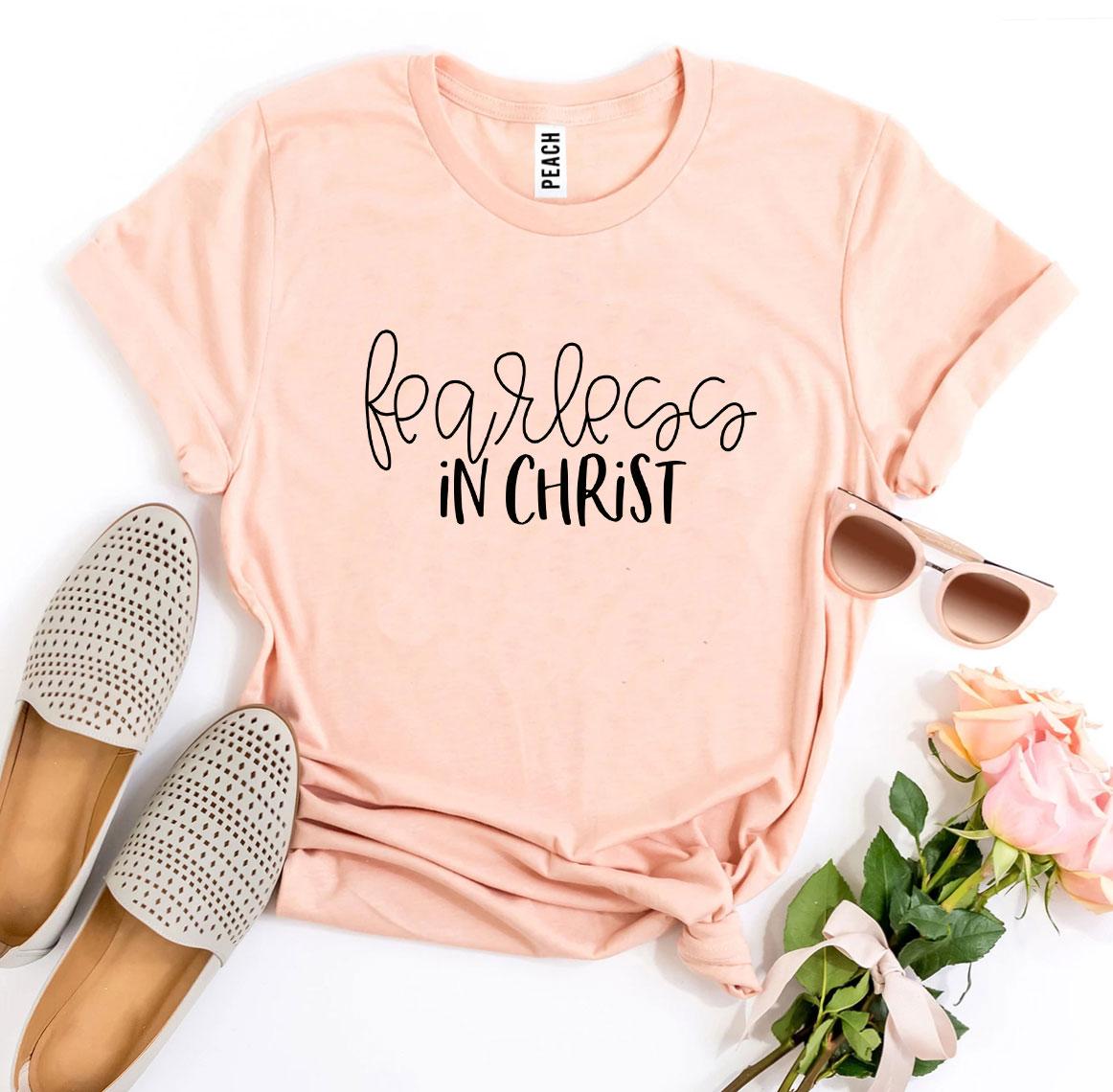 Fearless In Christ T-shirt made from premium ring spun cotton with a vibrant flex print design.