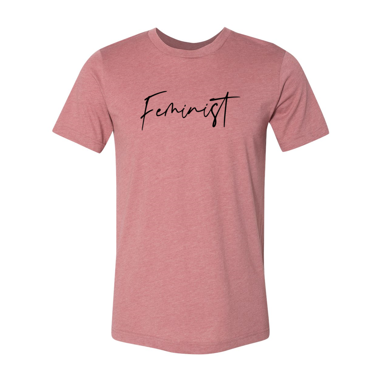 A stylish unisex Feminist Shirt made from soft ring spun cotton, available in various colors and sizes, featuring a classic crew neck design.