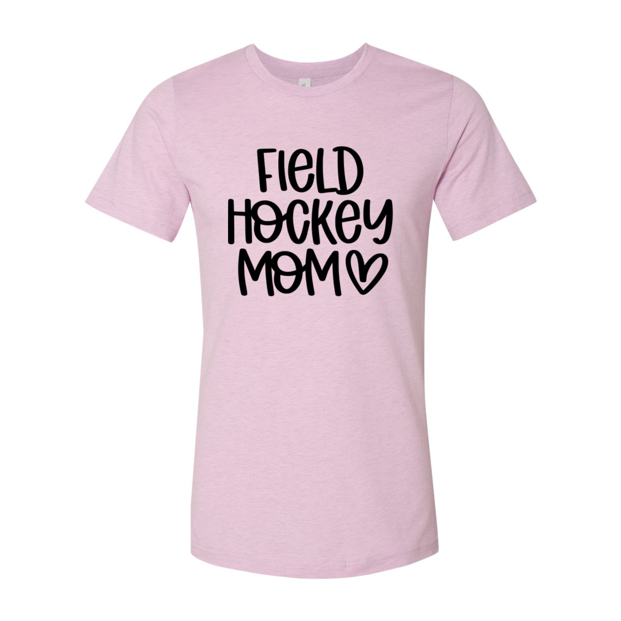 A stylish unisex Field Hockey Mom Shirt in various colors, made from soft ring spun cotton, featuring a crew neck and short sleeves.