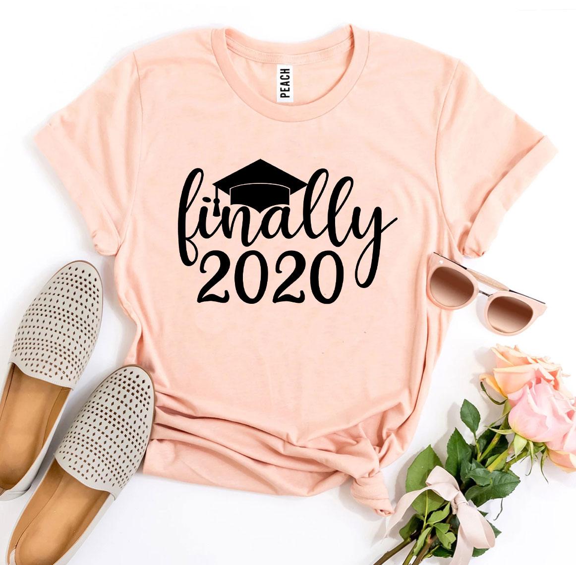 Finally 2020 T-shirt made of premium ring spun cotton with a vibrant design and comfortable fit, available in various sizes.