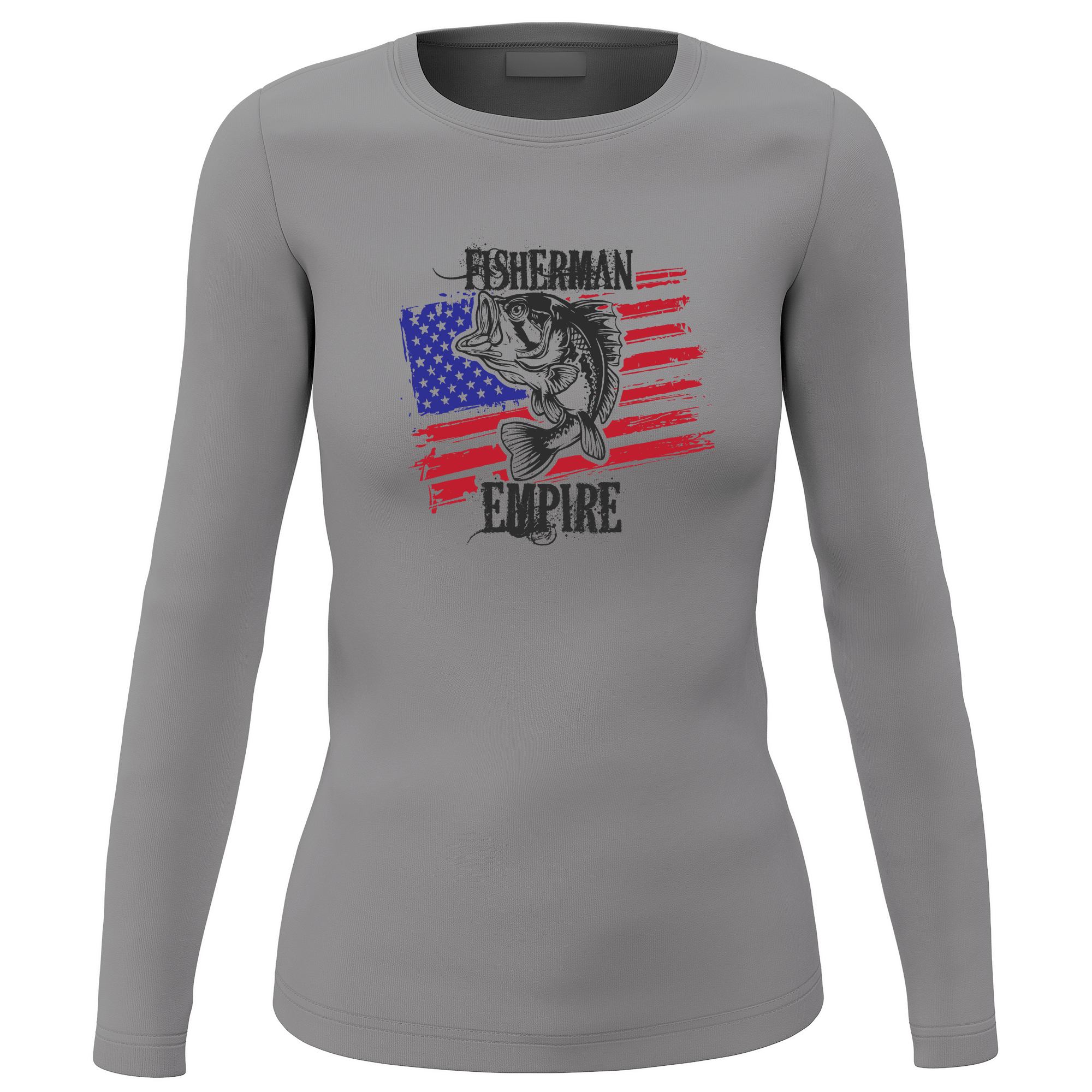 Fisherman American Empire Color Women Long Sleeve Shirt showcasing vibrant colors and stylish design.