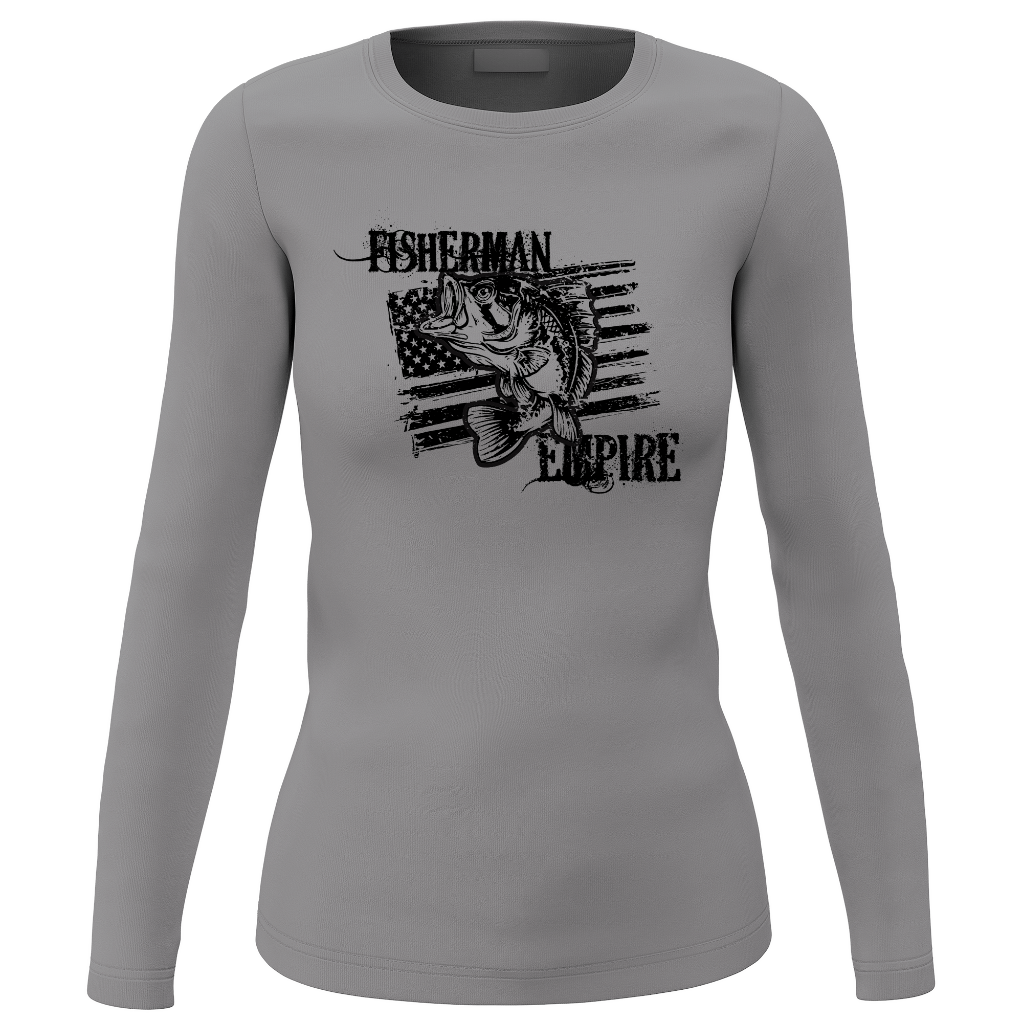 Fisherman Empire Women Long Sleeve Shirt in a stylish design, showcasing its classic midweight fabric and semi-fitted silhouette.