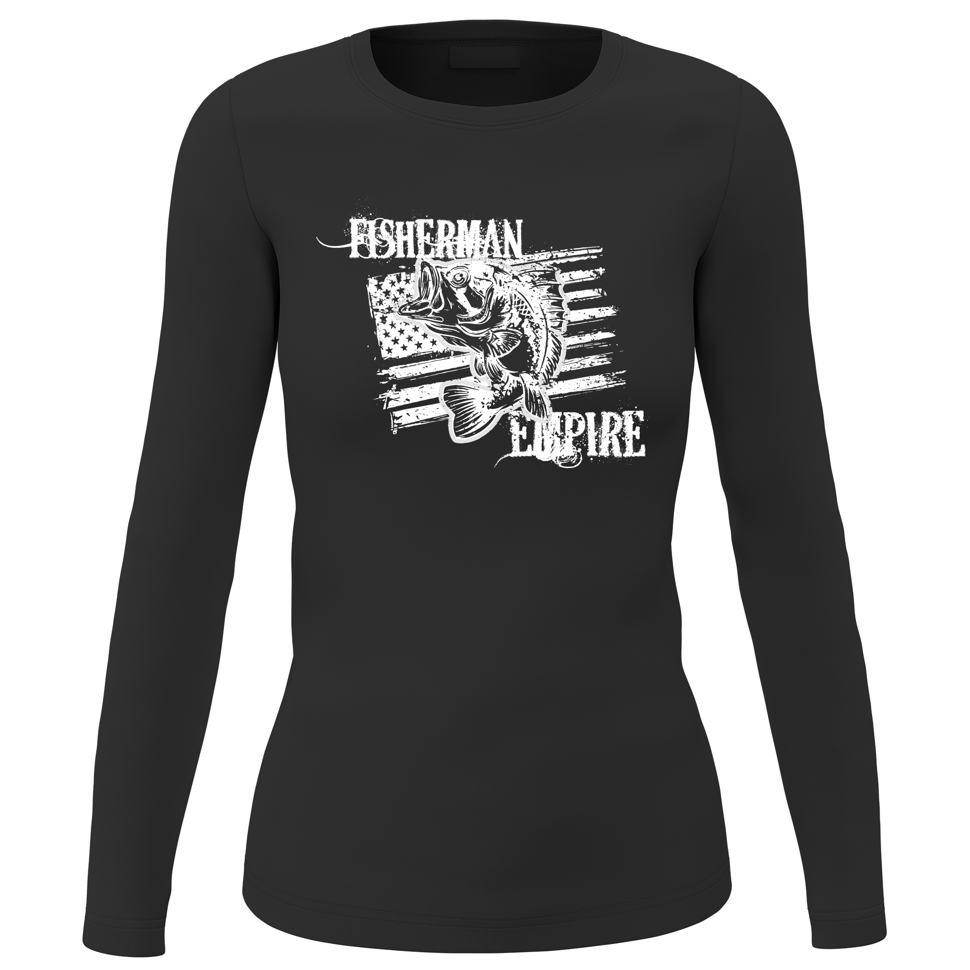 Fisherman Empire Women Long Sleeve Shirt in a stylish design, showcasing its classic midweight fabric and semi-fitted silhouette.