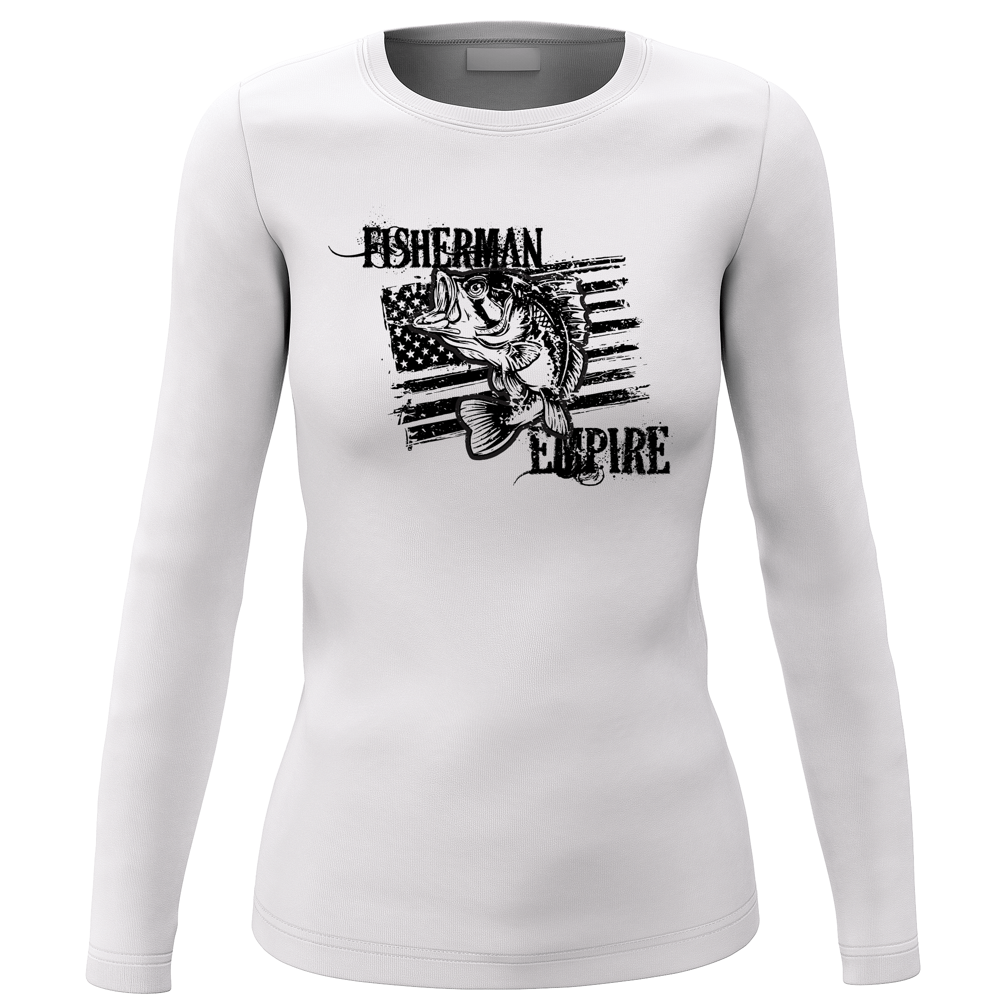 Fisherman Empire Women Long Sleeve Shirt in a stylish design, showcasing its classic midweight fabric and semi-fitted silhouette.