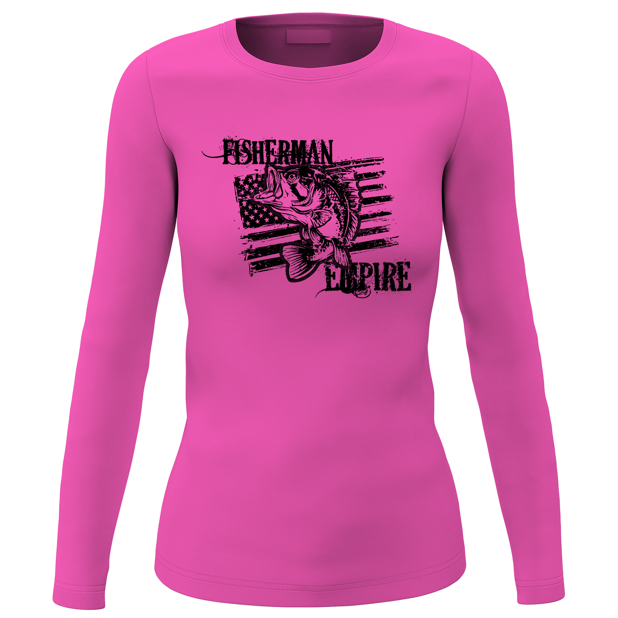 Fisherman Empire Women Long Sleeve Shirt in a stylish design, showcasing its classic midweight fabric and semi-fitted silhouette.