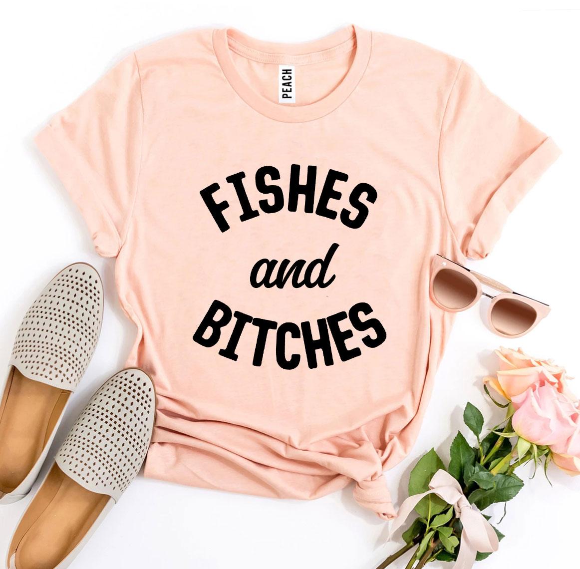 Fishes And Bitches T-shirt made of premium ring spun cotton with a stylish design and soft textile flex print.