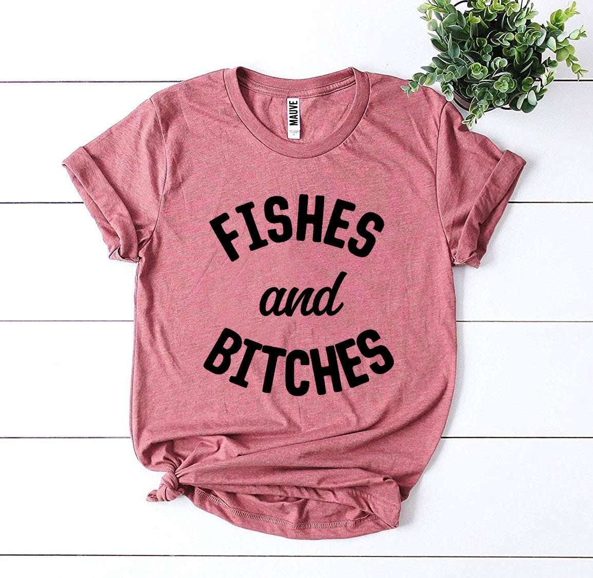 Fishes And Bitches T-shirt made of premium ring spun cotton with a stylish design and soft textile flex print.