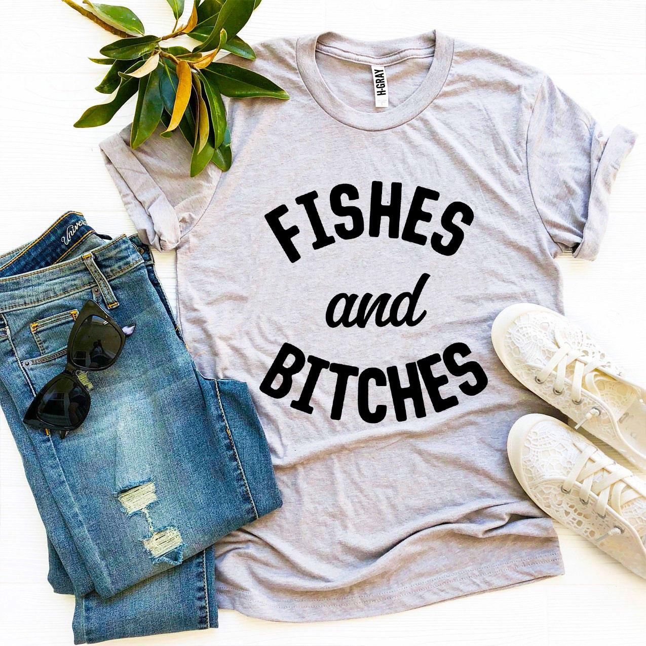 Fishes And Bitches T-shirt made of premium ring spun cotton with a stylish design and soft textile flex print.