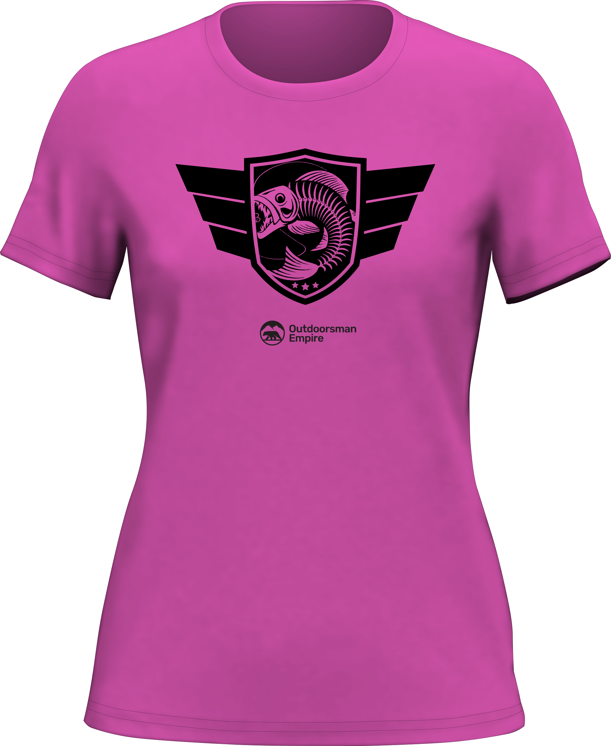 Fishing Air Force T-Shirt for Women featuring a unique design, made from soft Ringspun Cotton, perfect for fishing enthusiasts.