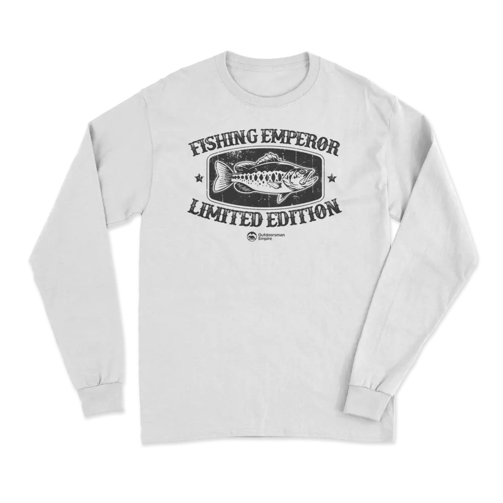 Fishing Emperor Limited Edition Men Long Sleeve Shirt showcasing unique design and comfortable fit.