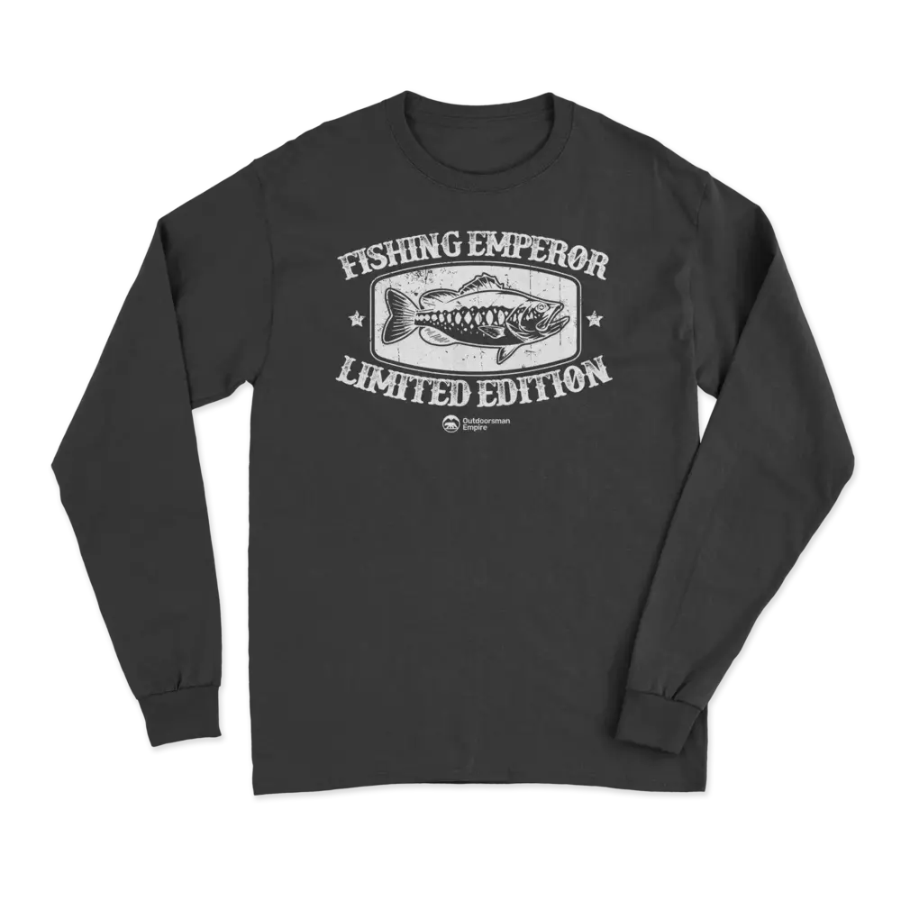 Fishing Emperor Limited Edition Men Long Sleeve Shirt showcasing unique design and comfortable fit.