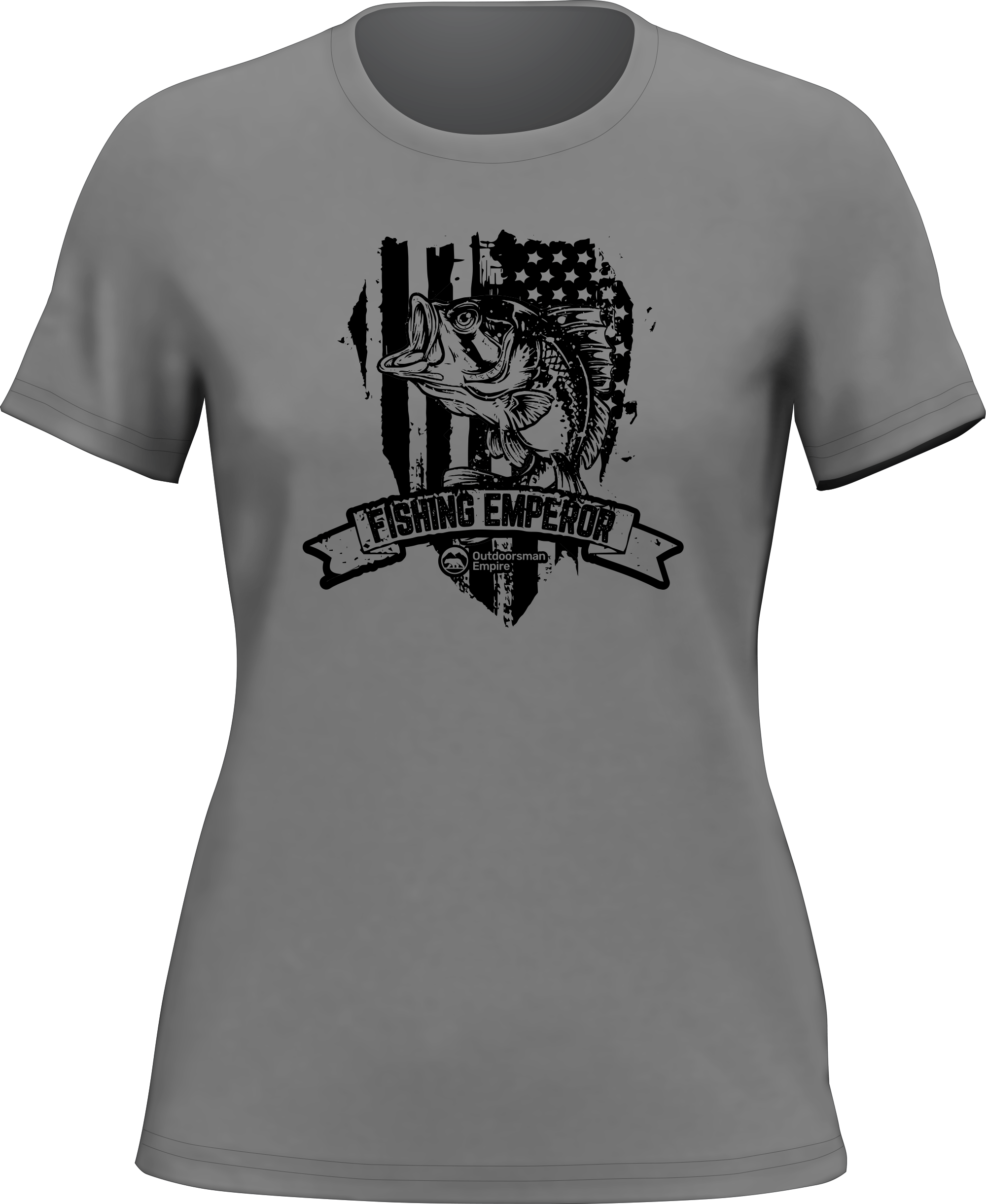 Fishing Emperor v3 T-Shirt for Women featuring a stylish design, made from soft ringspun cotton, perfect for fishing enthusiasts.