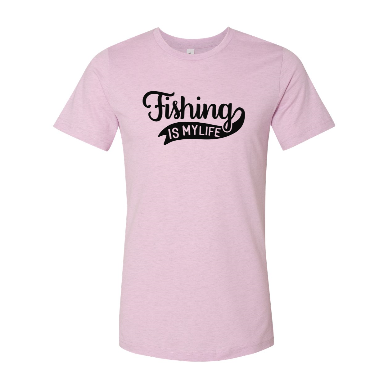 Unisex Fishing Is My Life T-shirt in various colors, showcasing its soft fabric and stylish design.