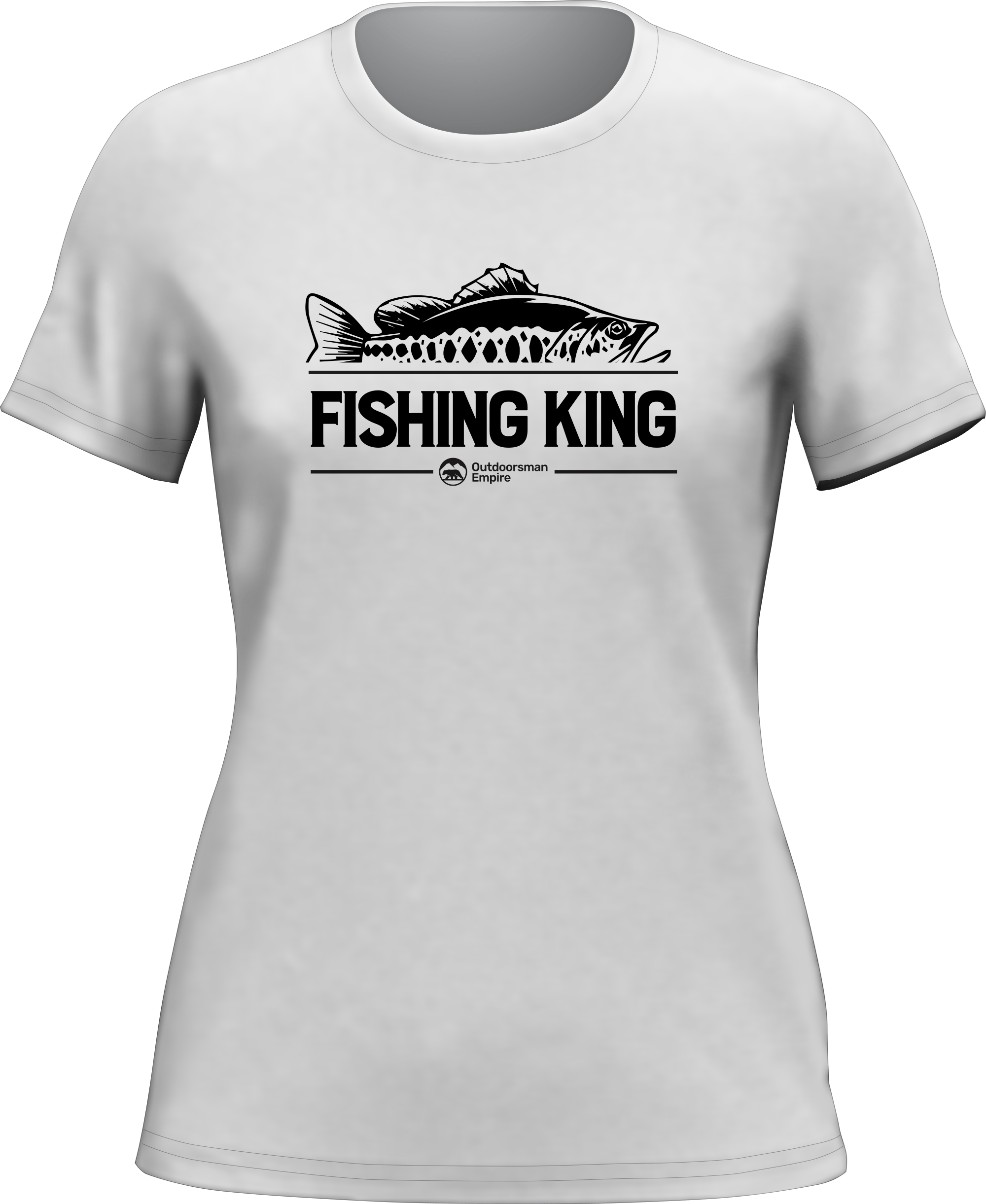 Fishing King T-Shirt for Women featuring a stylish design, made from soft ringspun cotton, perfect for casual wear.