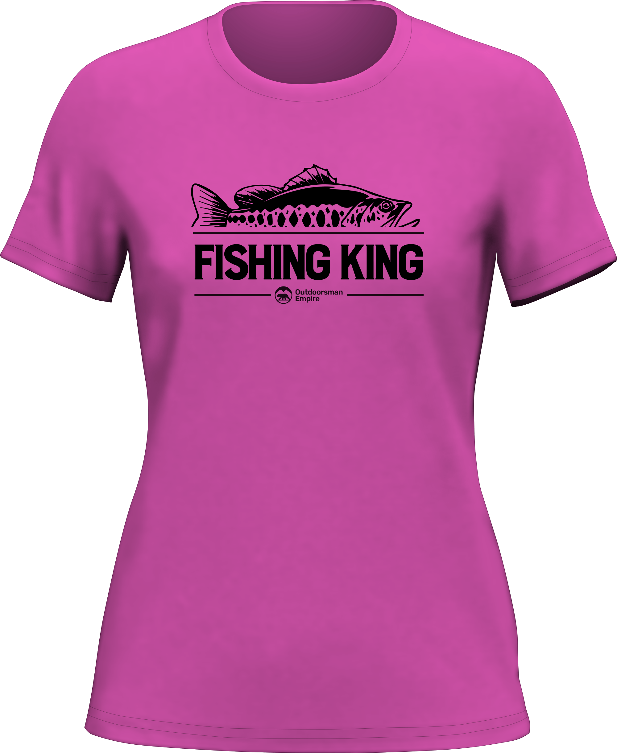 Fishing King T-Shirt for Women featuring a stylish design, made from soft ringspun cotton, perfect for casual wear.