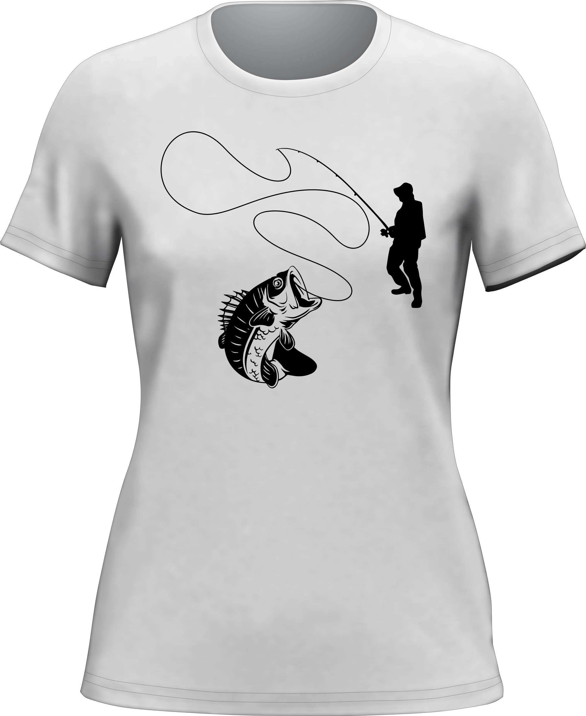 A stylish Fishing Lines T-Shirt for Women featuring a unique fishing-themed design, made from soft ringspun cotton, perfect for casual outings.