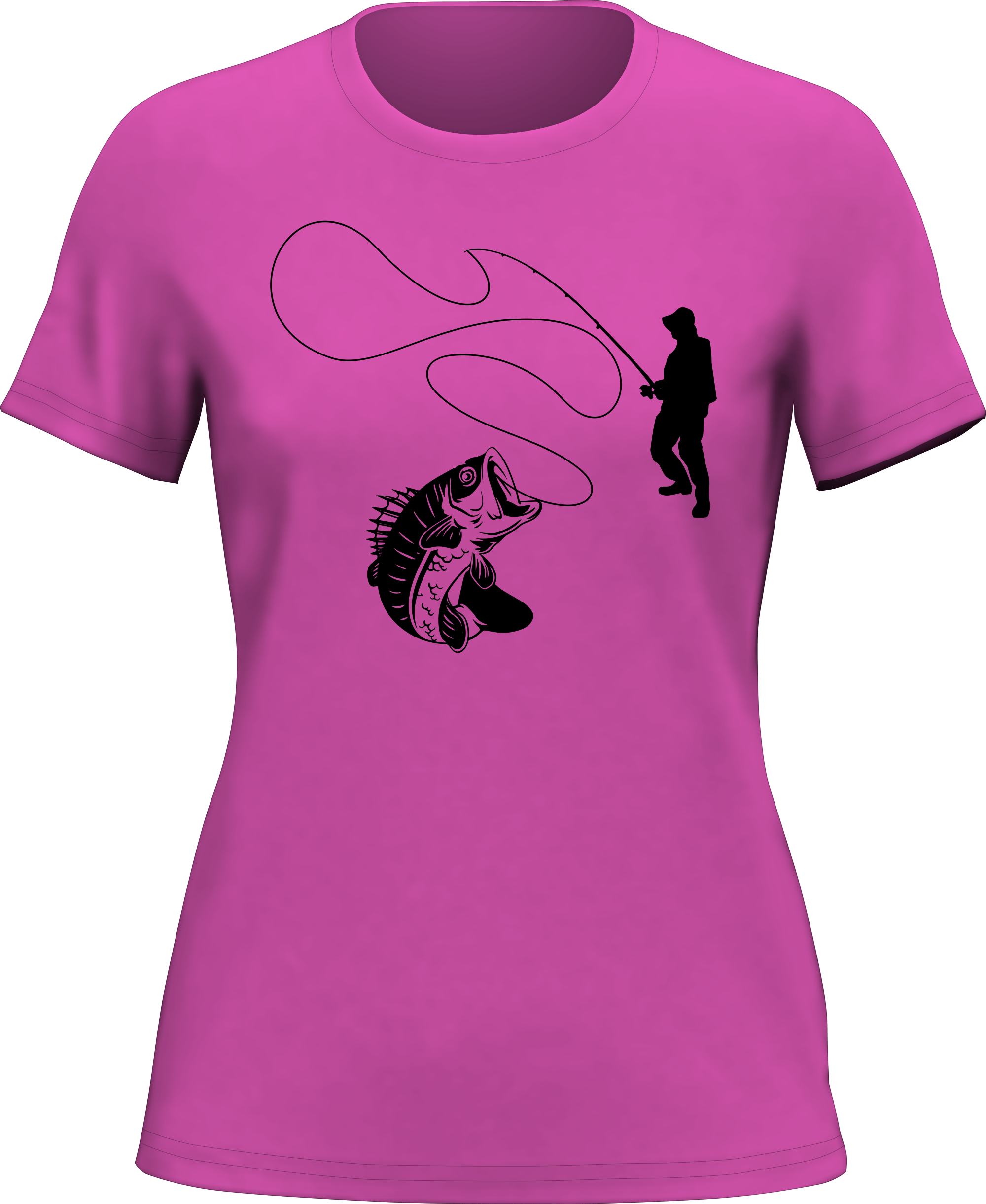 A stylish Fishing Lines T-Shirt for Women featuring a unique fishing-themed design, made from soft ringspun cotton, perfect for casual outings.