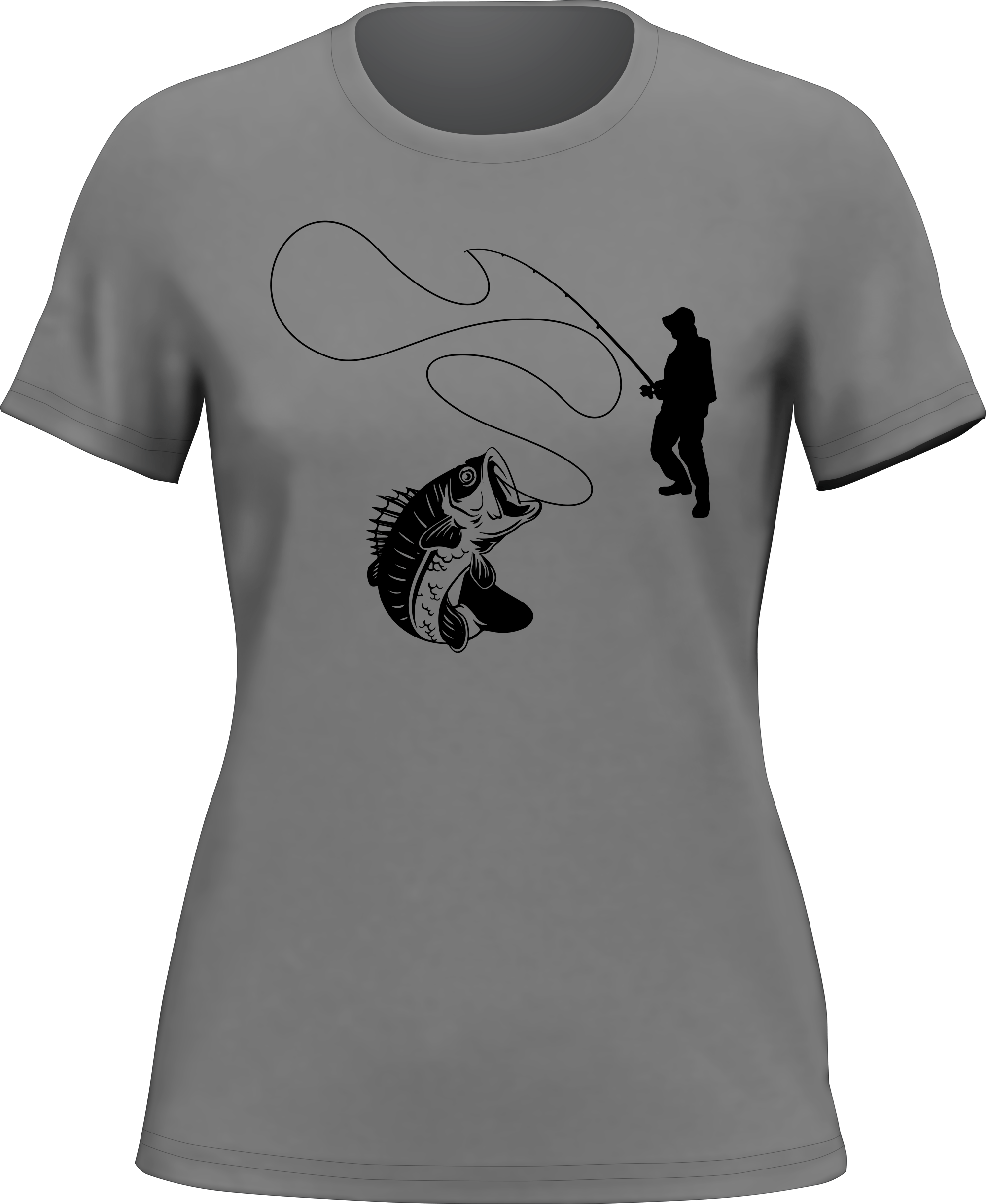 A stylish Fishing Lines T-Shirt for Women featuring a unique fishing-themed design, made from soft ringspun cotton, perfect for casual outings.