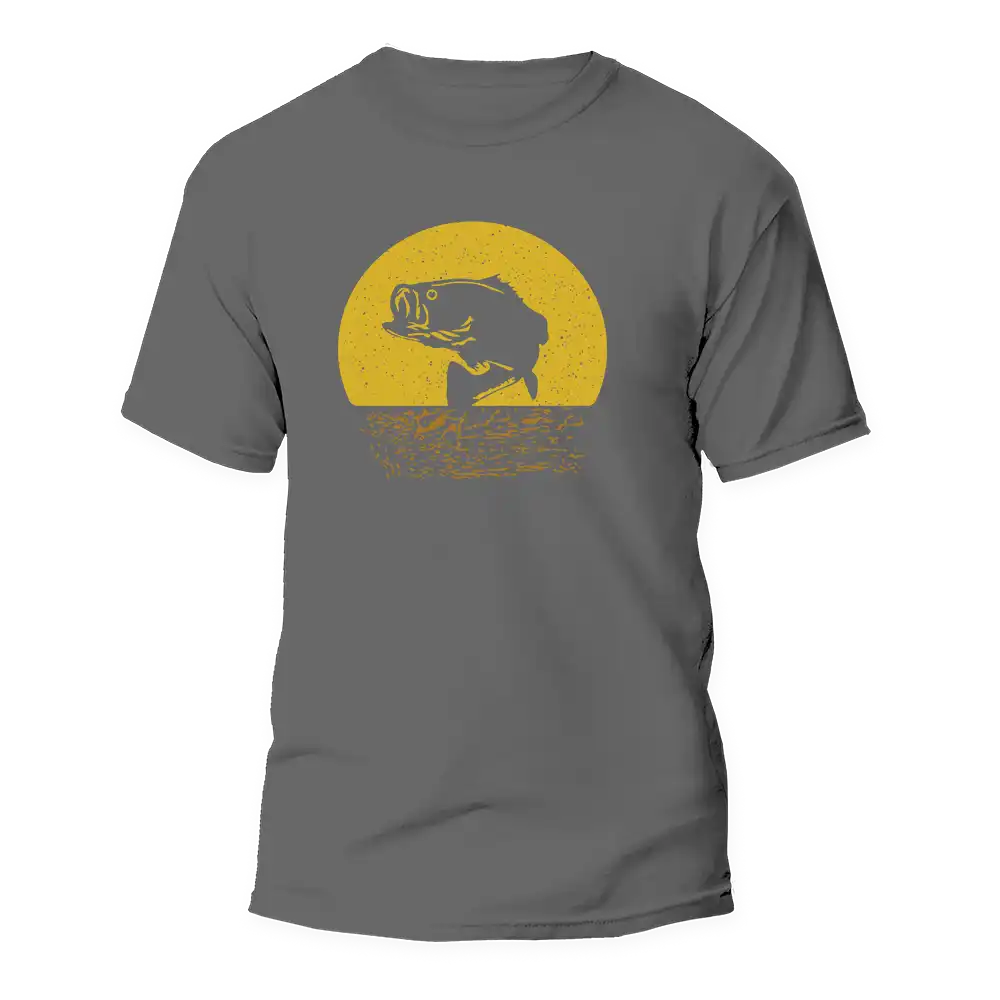 Fishing Man T-Shirt featuring a stylish design, made from soft ringspun cotton, perfect for fishing enthusiasts.