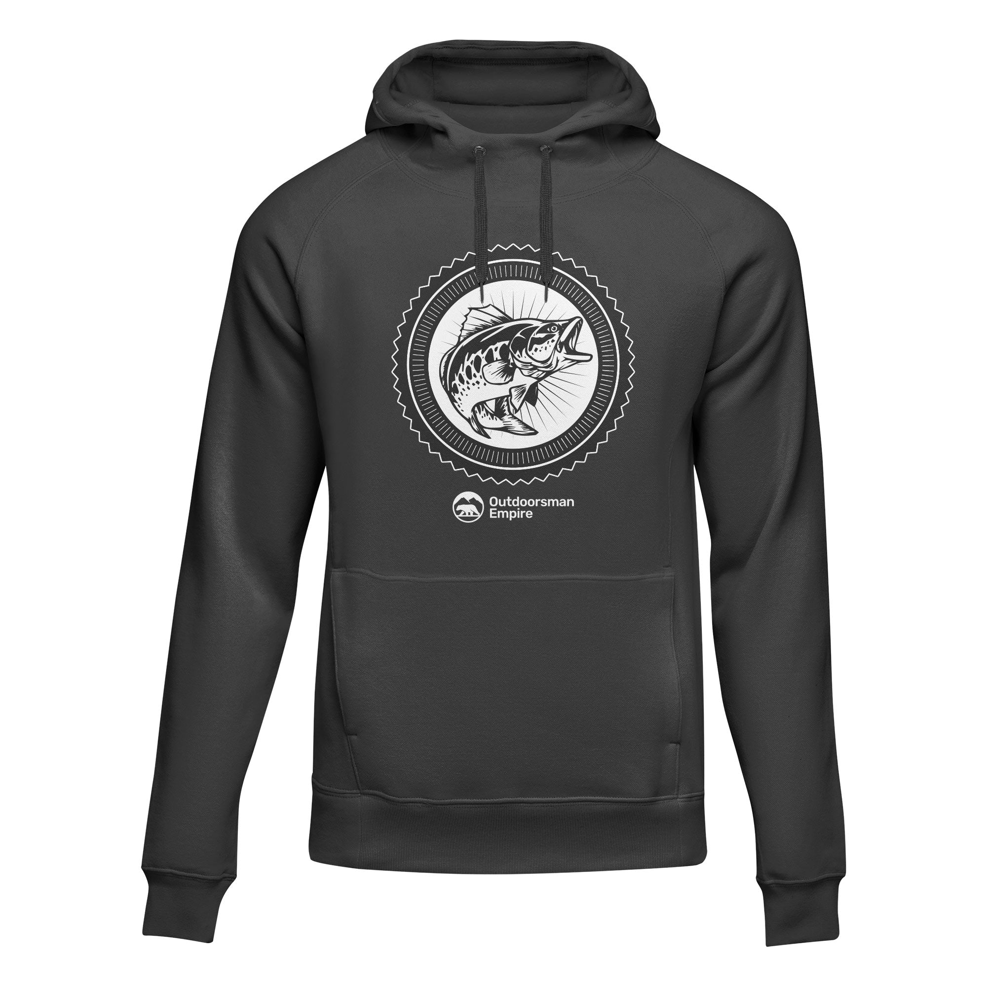 Fishing Vintage Adult Fleece Hooded Sweatshirt in a cozy setting, showcasing its stylish design and comfortable fit.