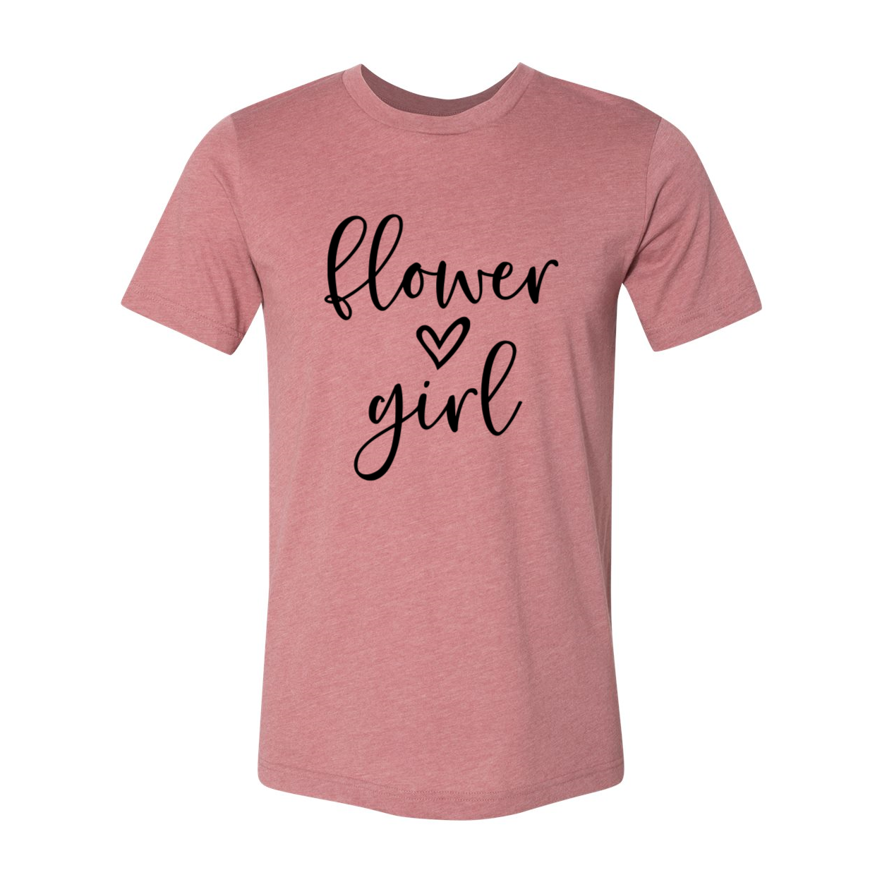 A stylish unisex Flower Girl Shirt made from soft ring spun cotton, available in multiple colors and sizes.