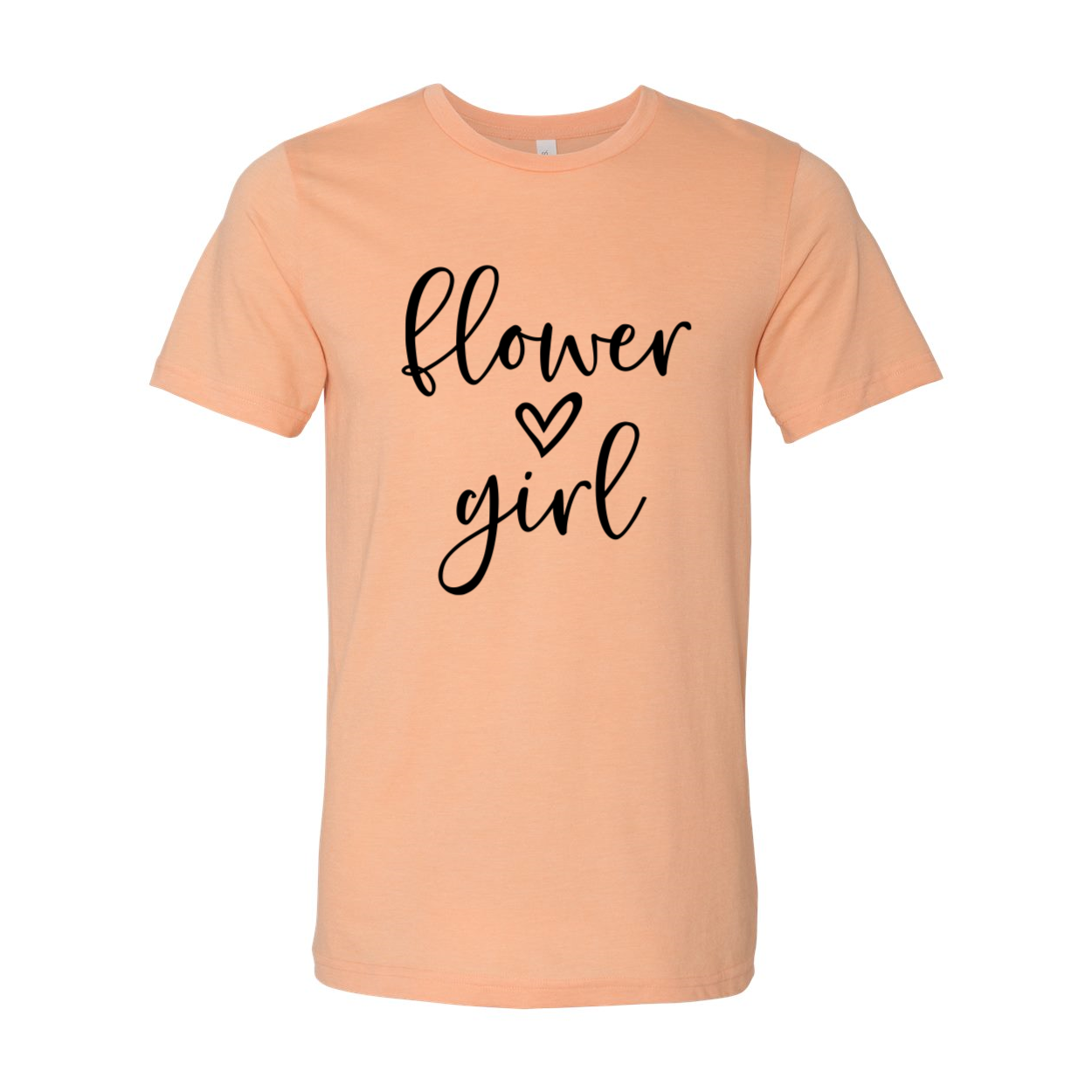 A stylish unisex Flower Girl Shirt made from soft ring spun cotton, available in multiple colors and sizes.