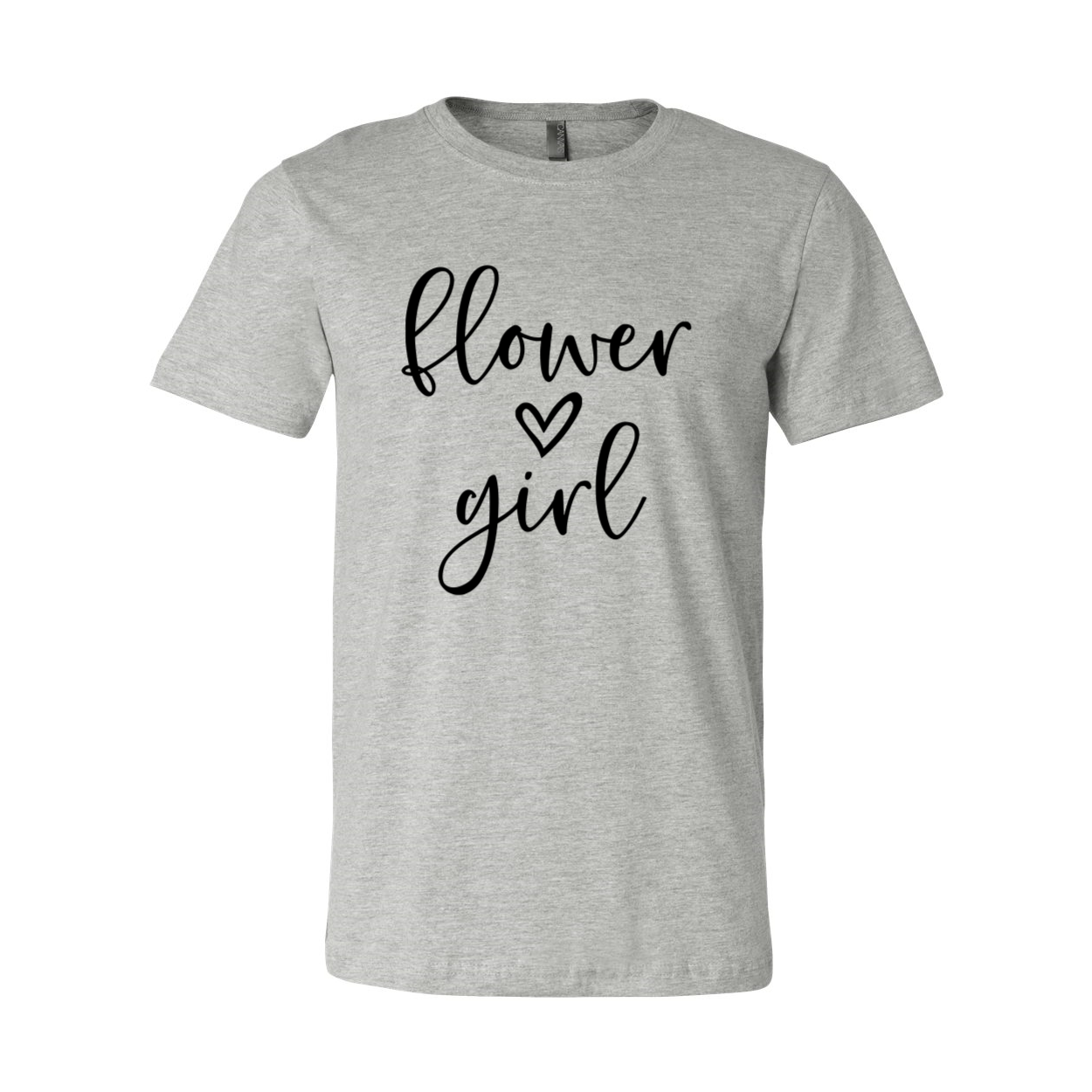 A stylish unisex Flower Girl Shirt made from soft ring spun cotton, available in multiple colors and sizes.