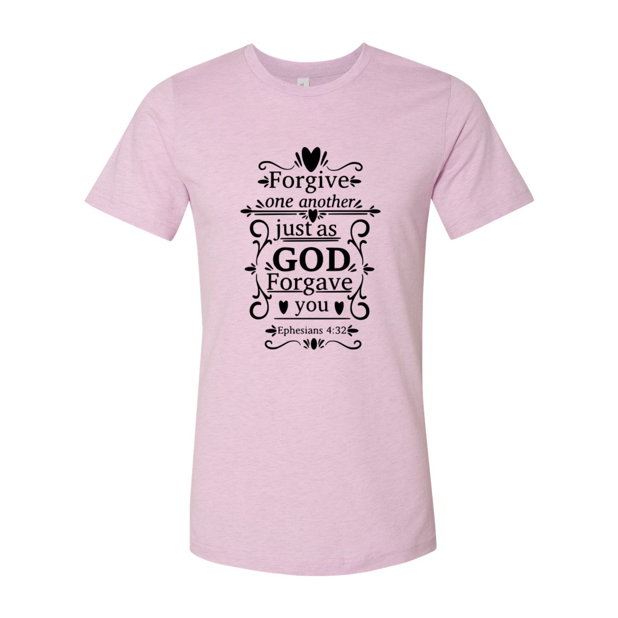 Unisex Forgive One Another Just As God Forgave Shirt in various colors, showcasing its soft fabric and stylish design.