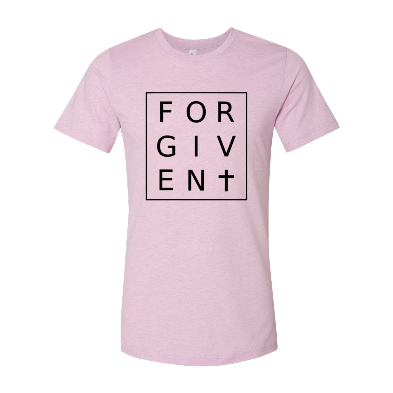 A stylish unisex Forgiven Shirt made from soft ring spun cotton, available in multiple colors and sizes.