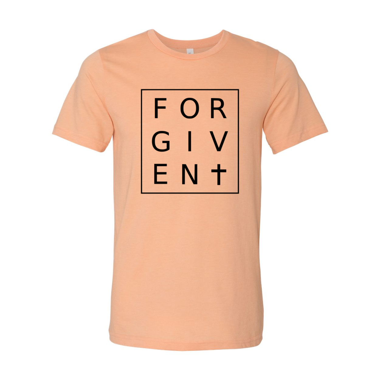 A stylish unisex Forgiven Shirt made from soft ring spun cotton, available in multiple colors and sizes.