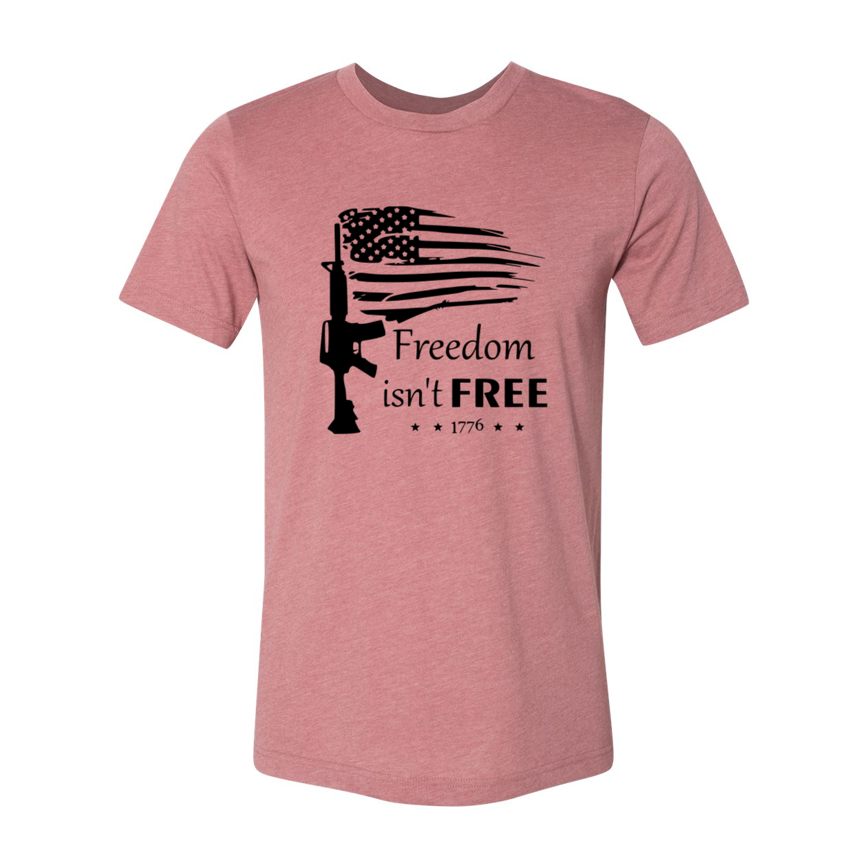 A unisex Freedom Isn't Free Shirt displayed in multiple colors, showcasing its comfortable fabric and stylish design.