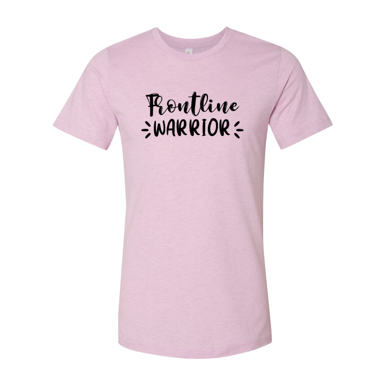 Frontline Warriors Shirt made from 100% airlume combed cotton, showcasing its soft texture and unisex design in various colors.