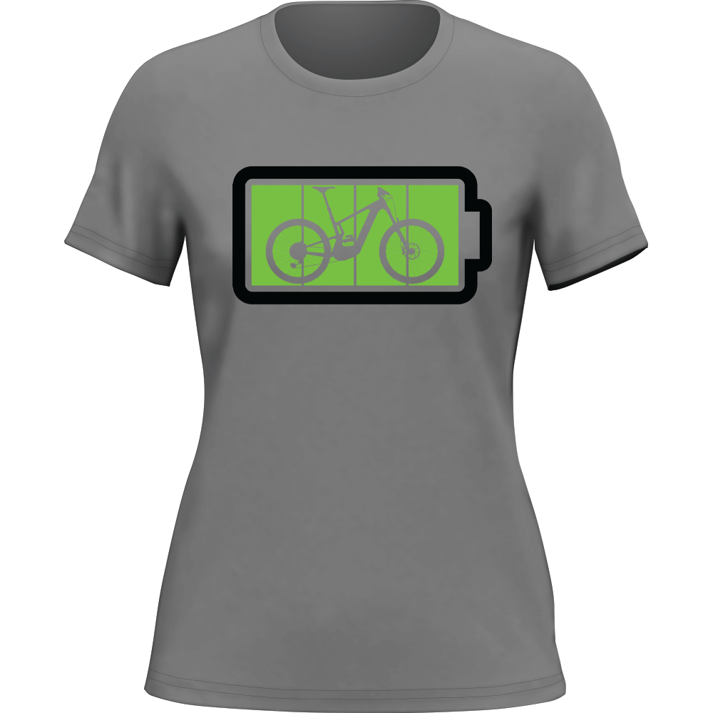 Full Charge T-Shirt for Women in various colors, showcasing its soft fabric and cap sleeve design.