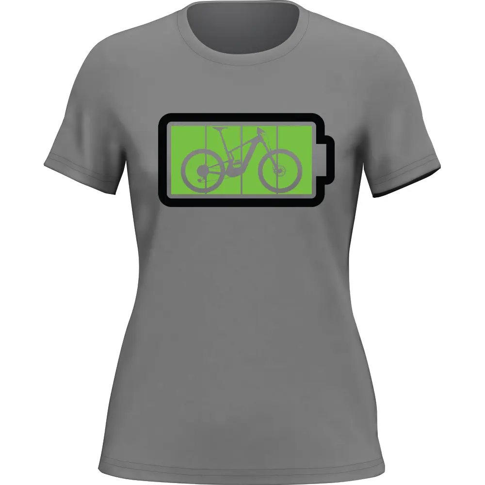 Full Charge T-Shirt for Women in various colors, showcasing its soft fabric and cap sleeve design.