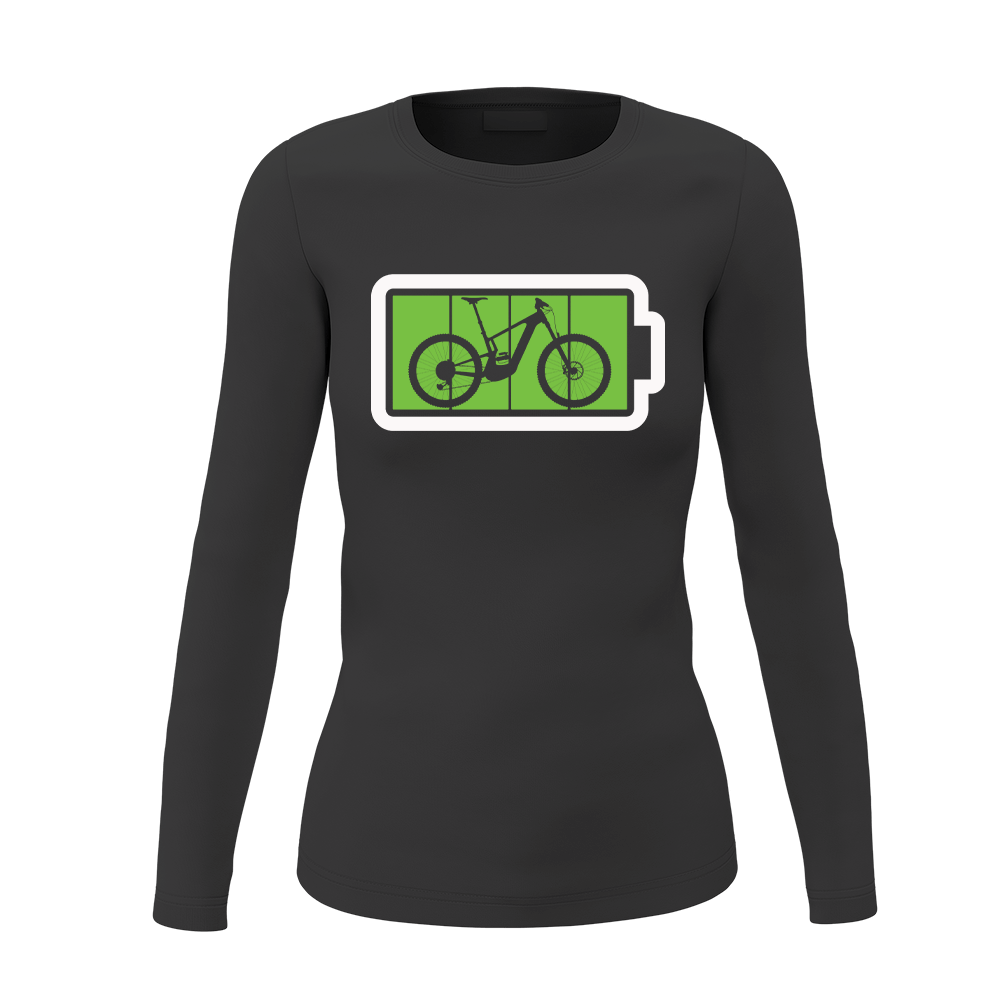 Full Charge Women Long Sleeve Shirt featuring intricate all-over print design, soft brushed fleece interior, and classic midweight fabric.