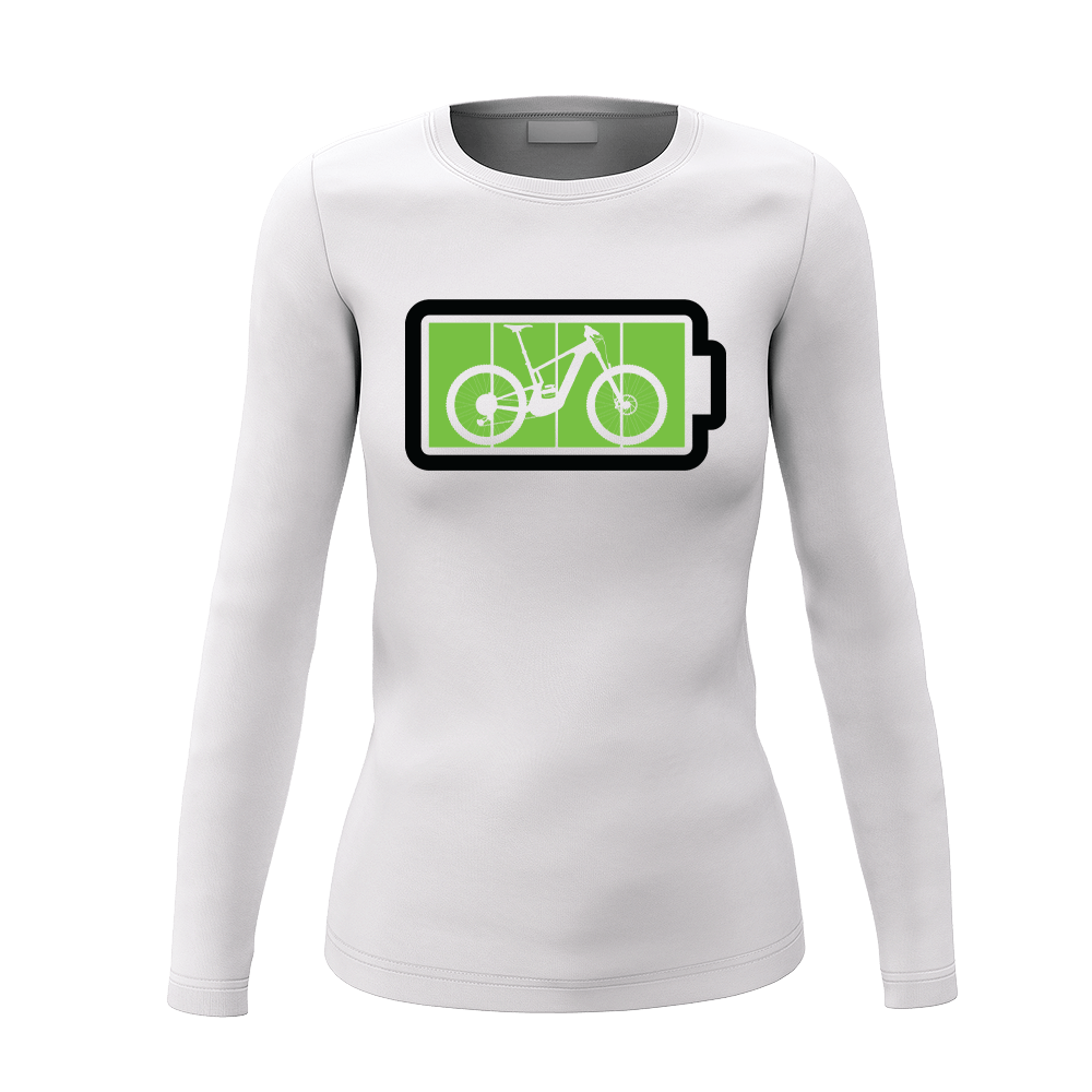 Full Charge Women Long Sleeve Shirt featuring intricate all-over print design, soft brushed fleece interior, and classic midweight fabric.