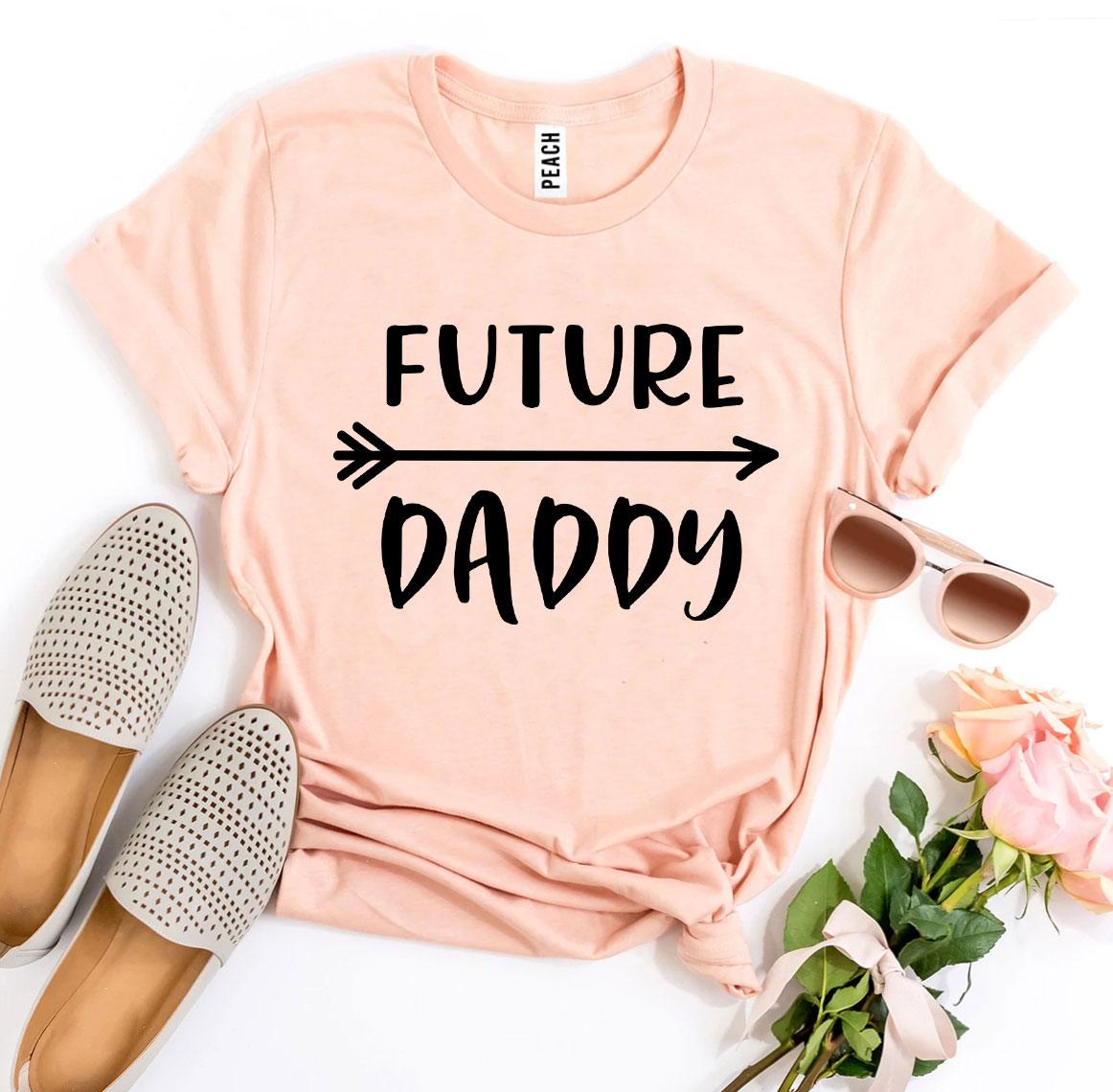 Future Daddy T-shirt made of premium ring spun cotton with a stylish print, available in various sizes.