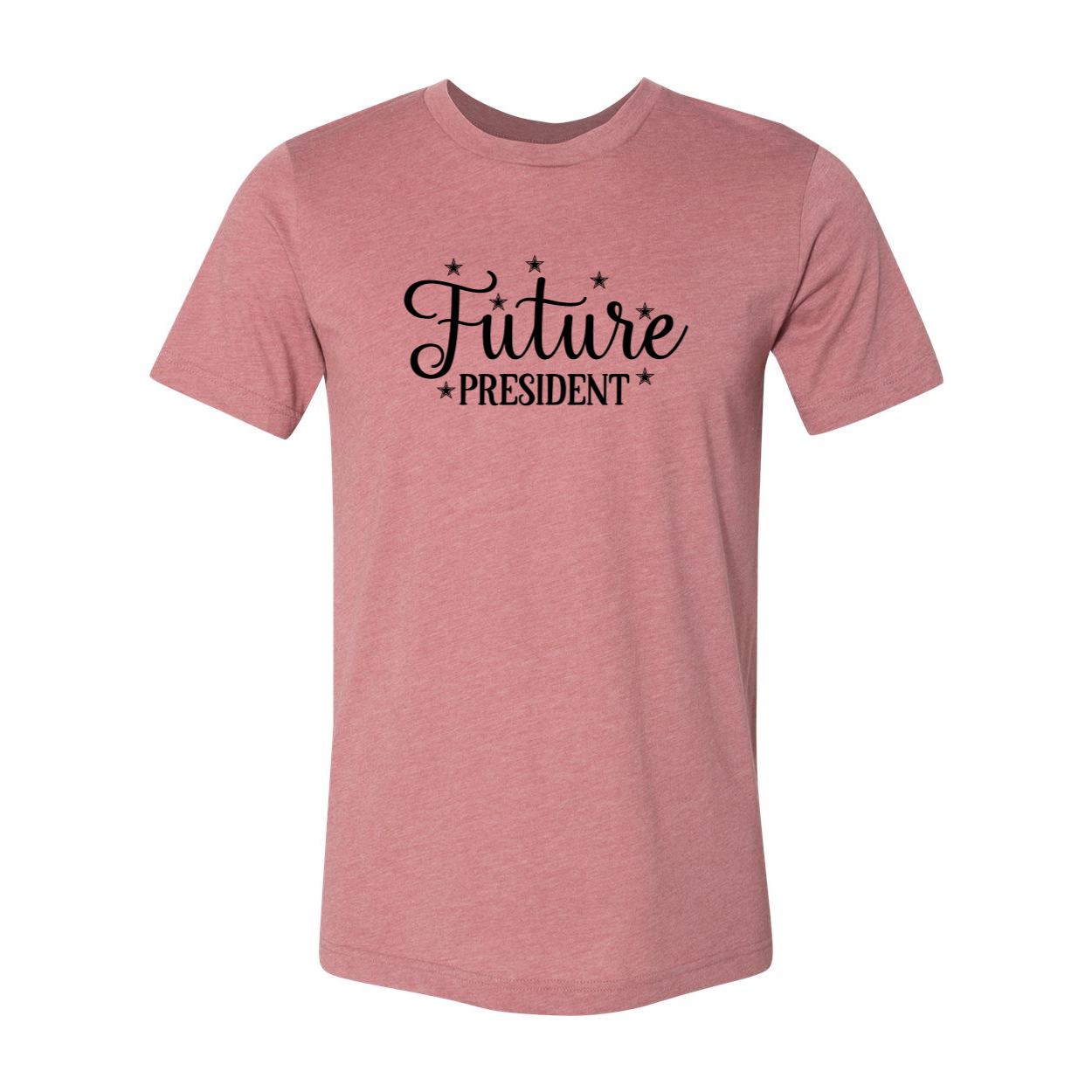 Future President Unisex T-shirt in various colors, showcasing its soft fabric and stylish design.