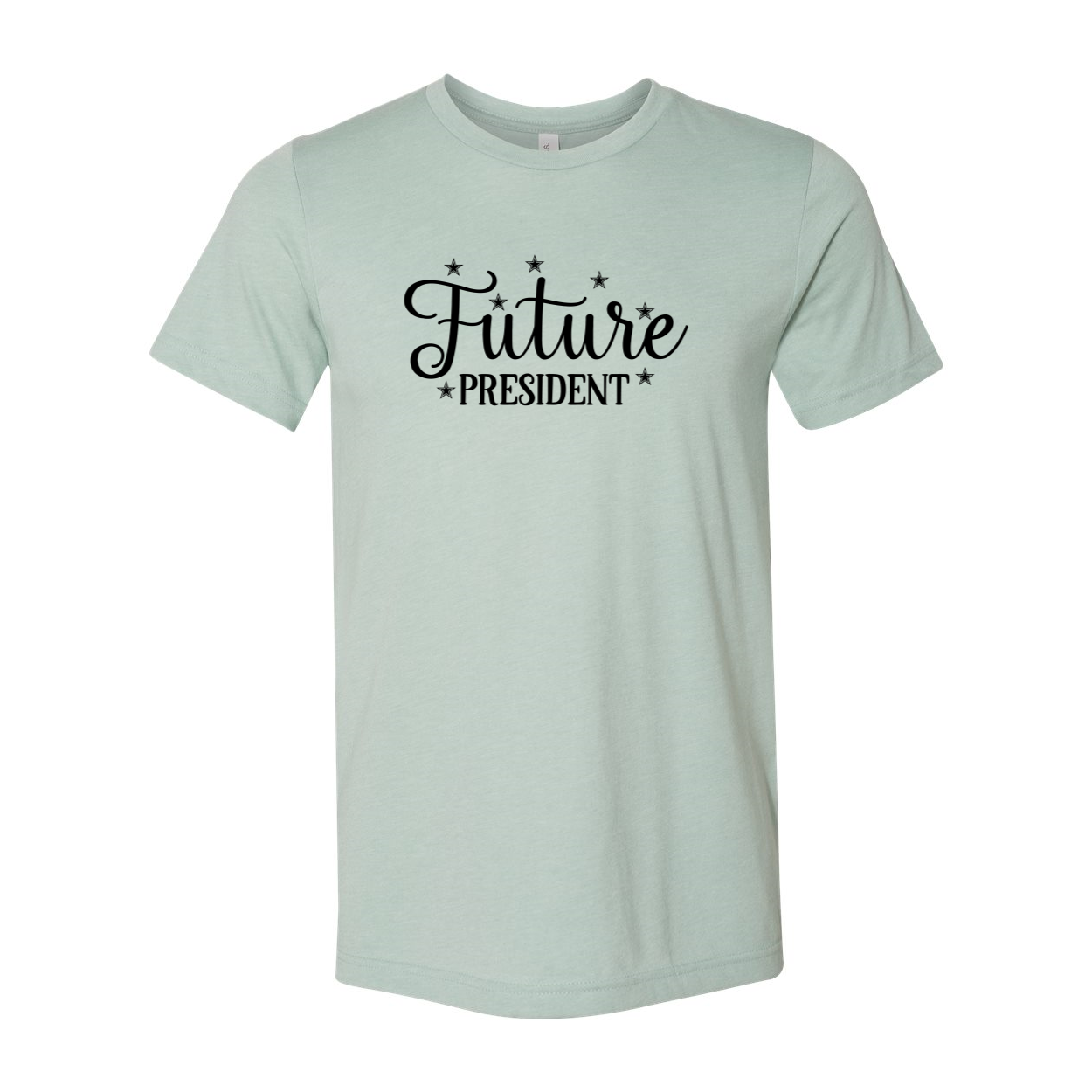 Future President Unisex T-shirt in various colors, showcasing its soft fabric and stylish design.