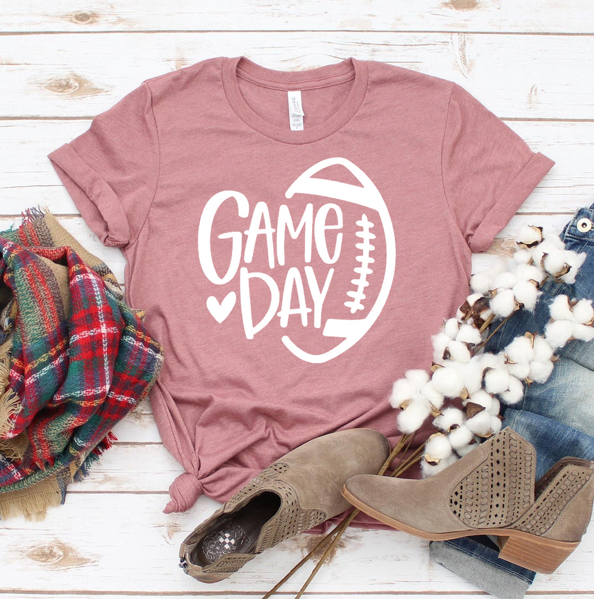 Game Day T-shirt made of premium ring spun cotton with a soft feel and high-quality flex print design.