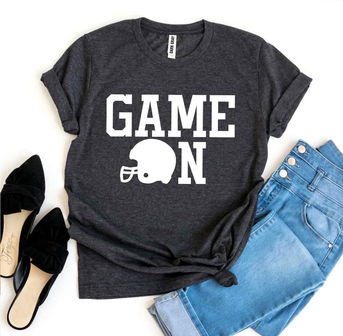 Game On T-shirt made from premium ring spun cotton, featuring a vibrant flex print design.