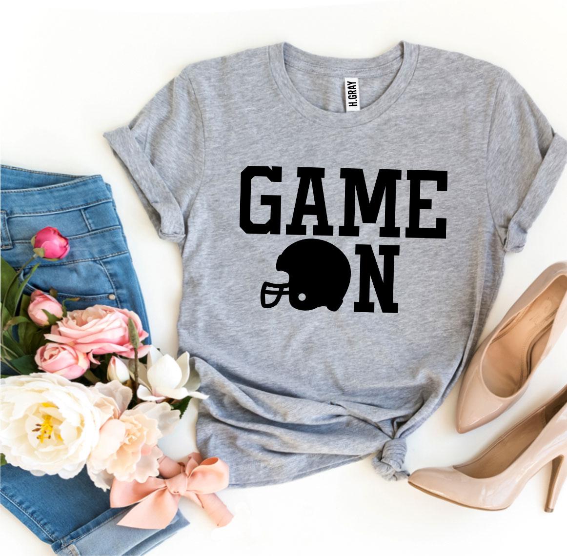 Game On T-shirt made from premium ring spun cotton, featuring a vibrant flex print design.