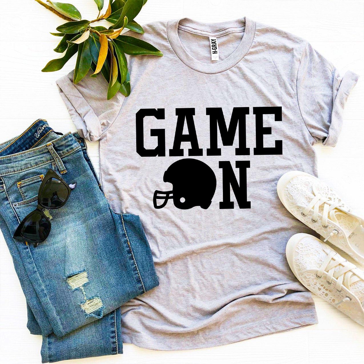 Game On T-shirt made from premium ring spun cotton, featuring a vibrant flex print design.